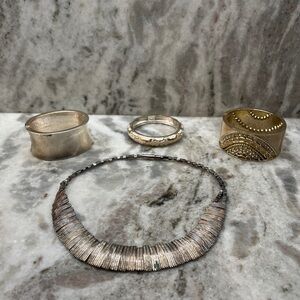 Vintage Silver and Gold Women's Jewelry Set